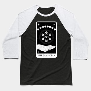 Magician Tarot Card Moon Phase Pentagram Baseball T-Shirt